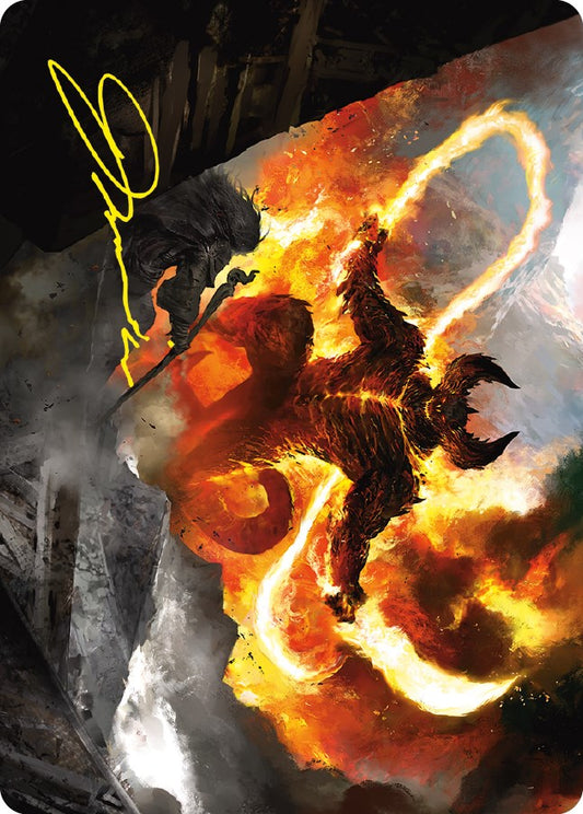 The Balrog, Flame of Udun Art Card (Gold-Stamped Signature) [ASLTR - 36]