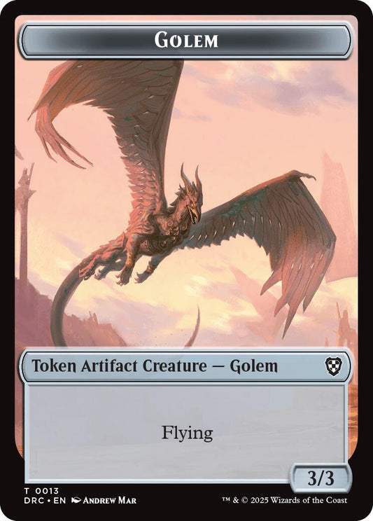 Golem (0013) // Nalaar Aetherjet Double-Sided Token [DRC - 13 // 16]