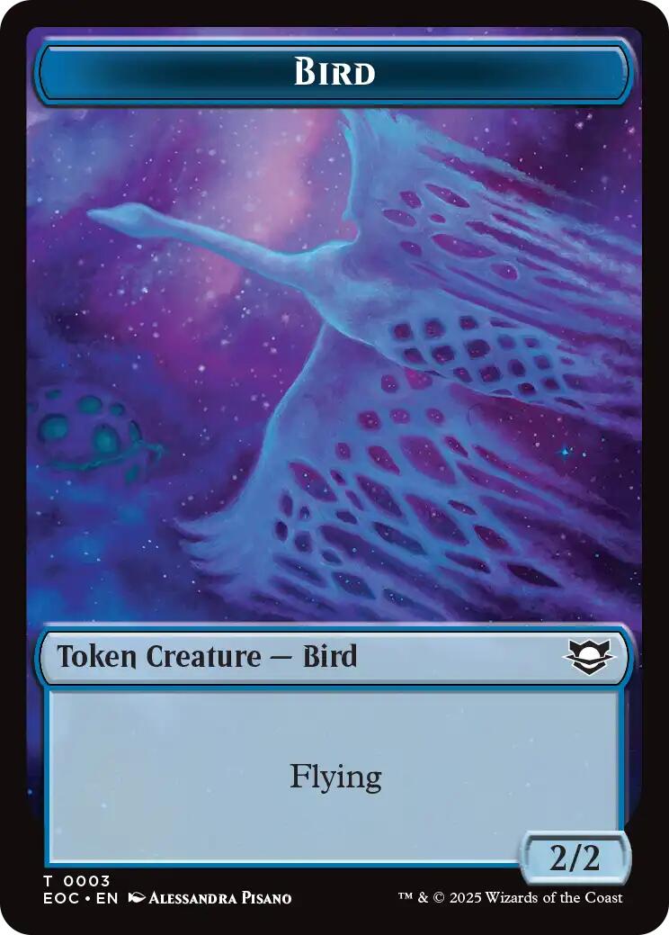 Bird // Golem (0012) Double-Sided Token [EOC - 3 // 12]